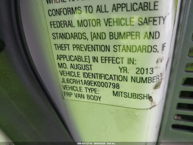 JL6CRH1A9EK000798 Mitsubishi Fuso Truck 2014