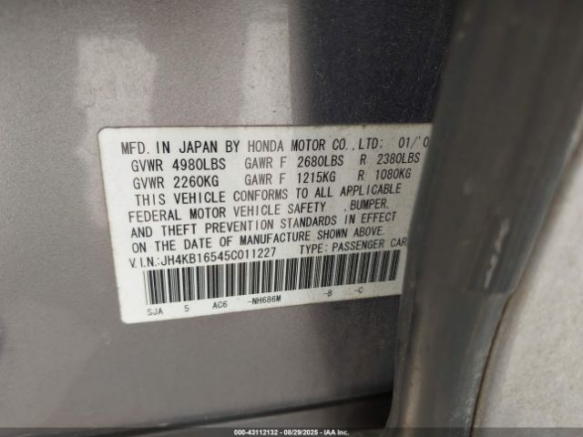 2005 ACURA RL JH4KB16545C011227 Photo 8