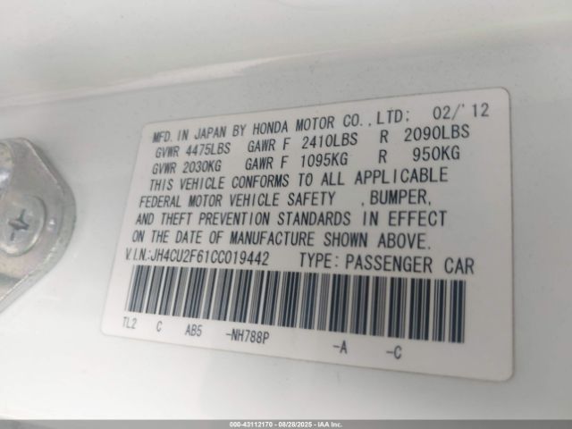 2012 ACURA TSX JH4CU2F61CC019442 Photo 8