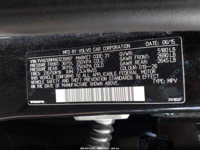 2016 VOLVO XC70 YV4612NM9G1239997 Photo 8