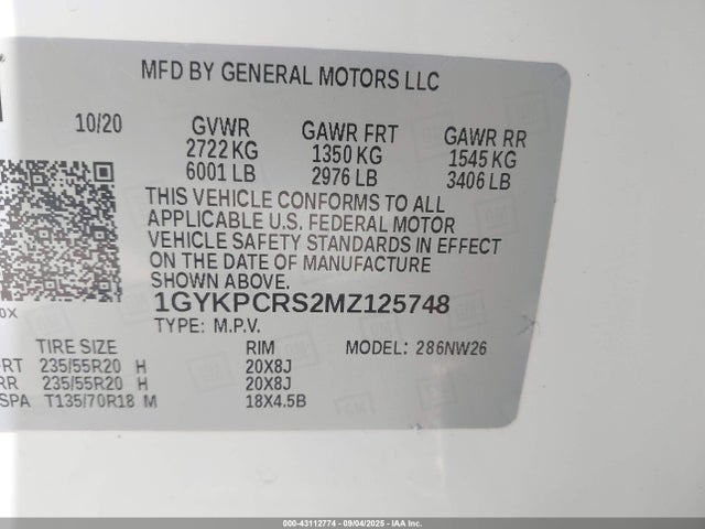 2021 CADILLAC XT6 1GYKPCRS2MZ125748 Photo 8