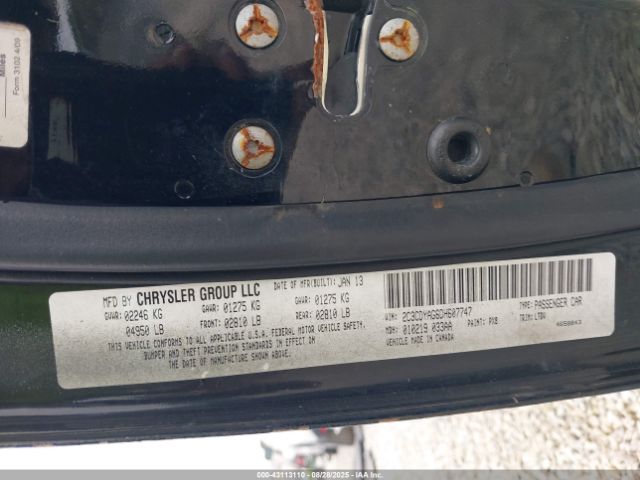 2013 DODGE CHALLENGER 2C3CDYAG6DH607747 Photo 8