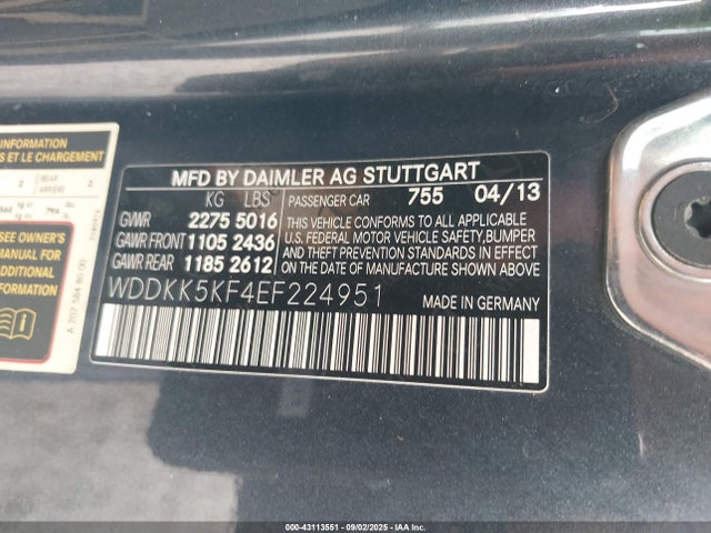 Mercedes-Benz E-Class 2014 WDDKK5KF4EF224951 Image 9