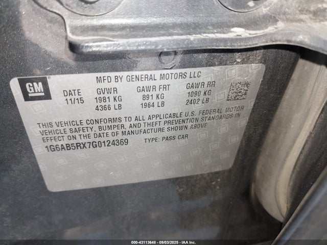 2016 CADILLAC ATS 1G6AB5RX7G0124369 Photo 8