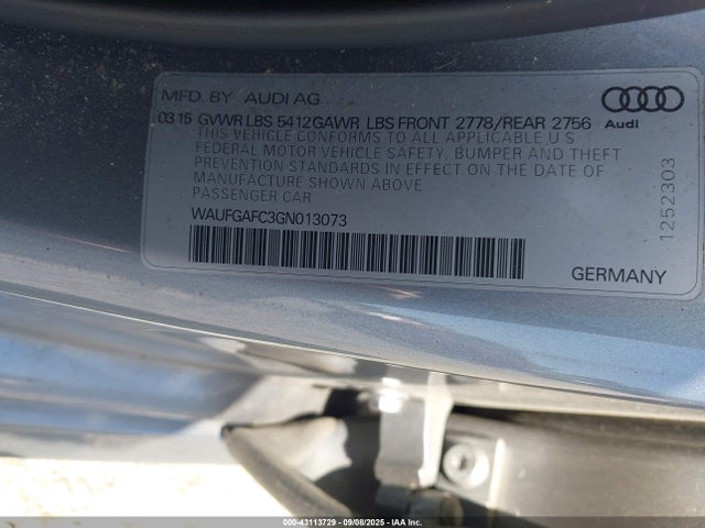 Audi 2.0t 2016 WAUFGAFC3GN013073 Image 9
