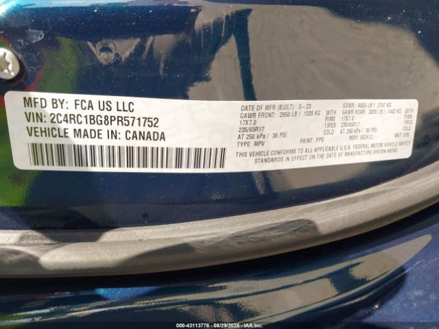 2023 CHRYSLER PACIFICA 2C4RC1BG8PR571752 Photo 8