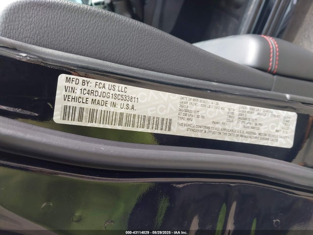 1C4RDJDG1SC533811 Dodge Durango