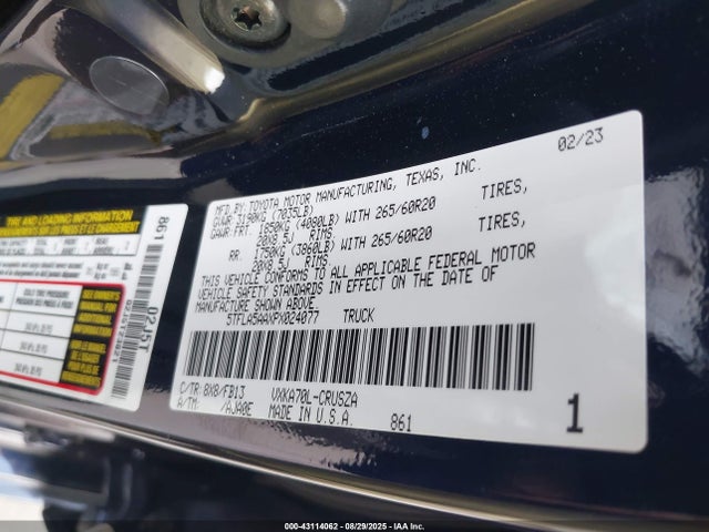 Toyota Tundra Sr5 2023 5TFLA5AAXPX024077 Image 30