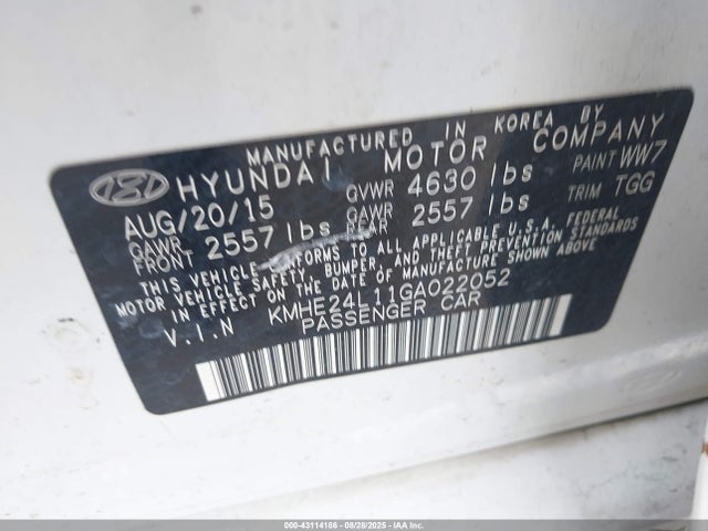 KMHE24L11GA022052 Hyundai dohc gdi nu