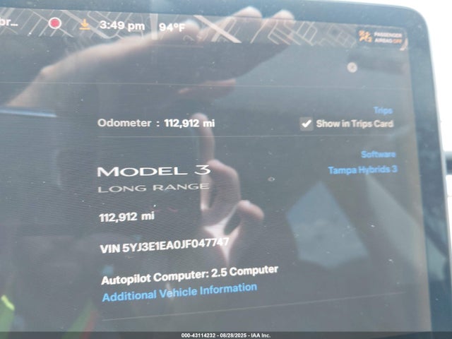 2018 TESLA MODEL 3 5YJ3E1EA0JF047747 Photo 6