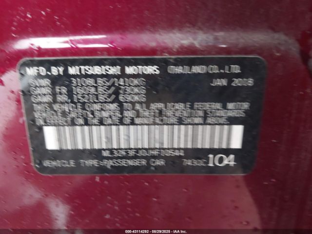 2018 MITSUBISHI MIRAGE G4 ML32F3FJ0JHF10544 Photo 8