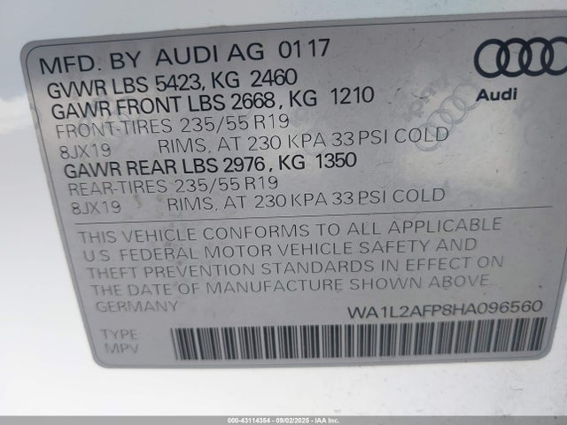 2017 AUDI Q5 WA1L2AFP8HA096560 Photo 8