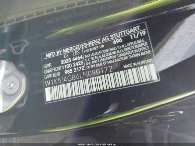 2020 MERCEDES-BENZ CLA 250 W1K5J4GB6LN090172 Photo 8