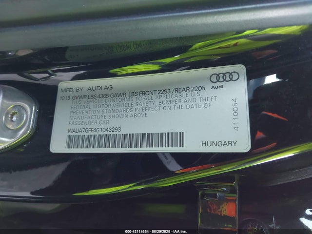 2016 AUDI A3 WAUA7GFF4G1043293 Photo 8