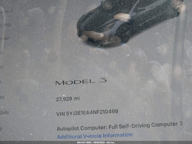 2022 TESLA MODEL 3 5YJ3E1EA4NF210499 Photo 6
