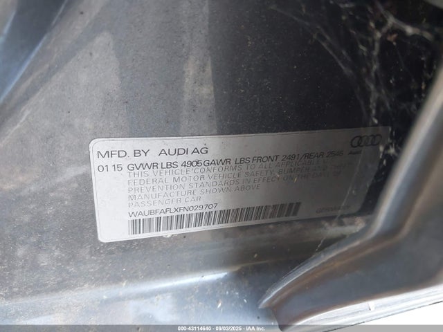 2015 AUDI A4 WAUBFAFLXFN029707 Photo 8