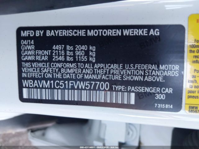 2015 BMW X1 WBAVM1C51FVW57700 Photo 8