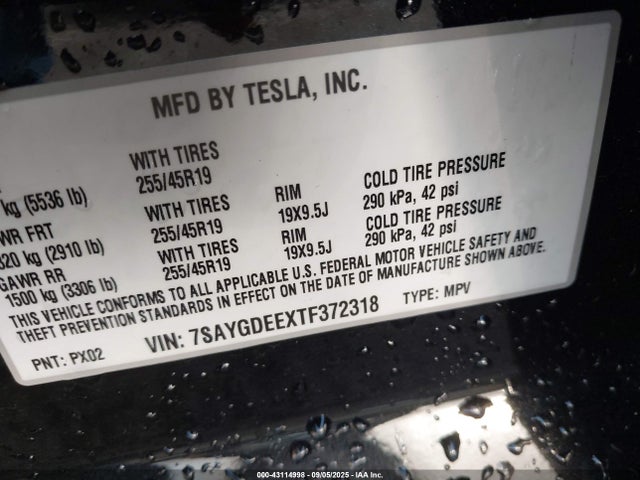 2026 TESLA MODEL Y 7SAYGDEEXTF372318 Photo 8