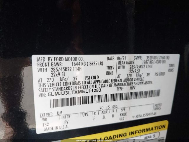 2021 LINCOLN NAVIGATOR 5LMJJ3LTXMEL11283 Photo 8