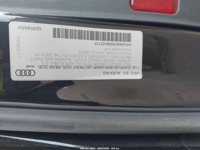 2021 AUDI A4 WAUABAF48MA035137 Photo 8