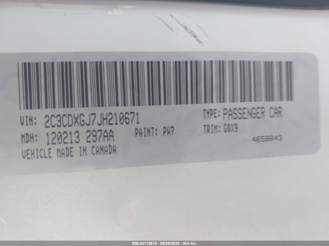2C3CDXGJ7JH210671 Dodge 2018