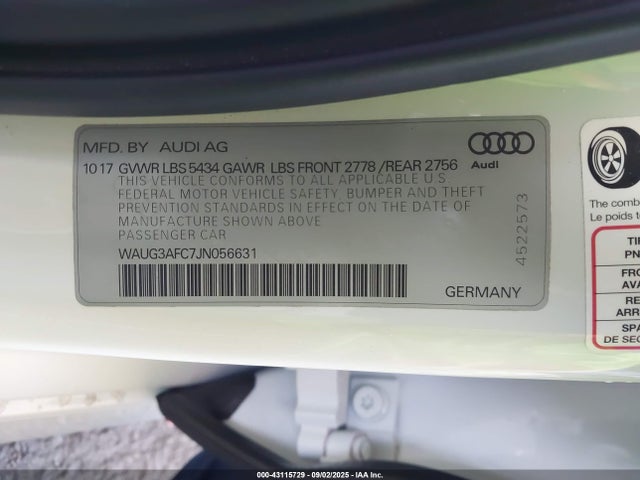 Audi 3.0t 2018 WAUG3AFC7JN056631 Image 9
