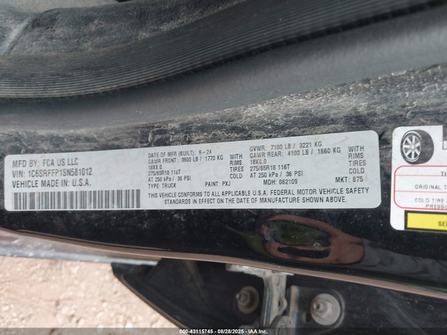 RAM 1500 2025 1C6SRFFP1SN581012 Image 9