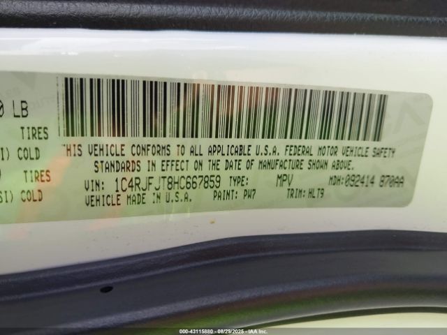 2017 JEEP GRAND CHEROKEE 1C4RJFJT8HC667859 Photo 8