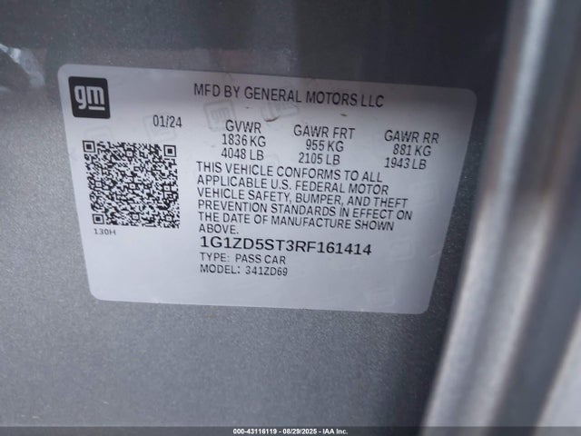 1G1ZD5ST3RF161414 Chevrolet lfv