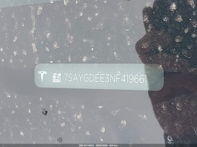 2022 TESLA MODEL Y 7SAYGDEE3NF419661 Photo 8