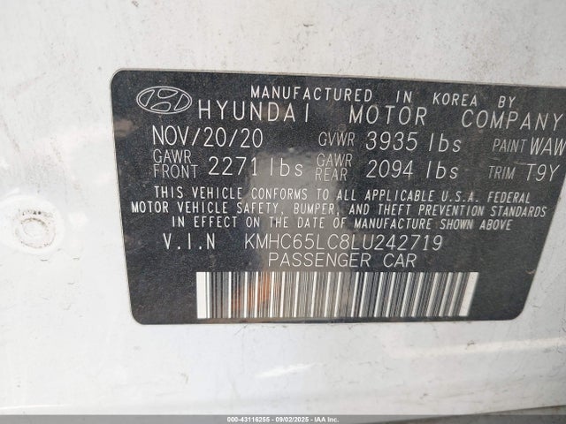 KMHC65LC8LU242719 Hyundai gdi kappa