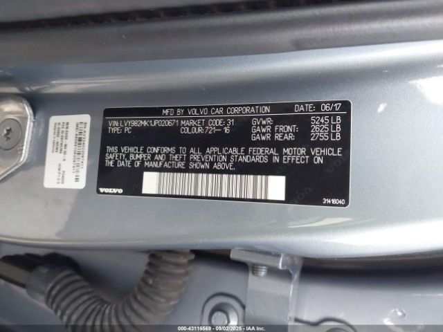 2018 VOLVO S90 LVY982MK1JP020671 Photo 8