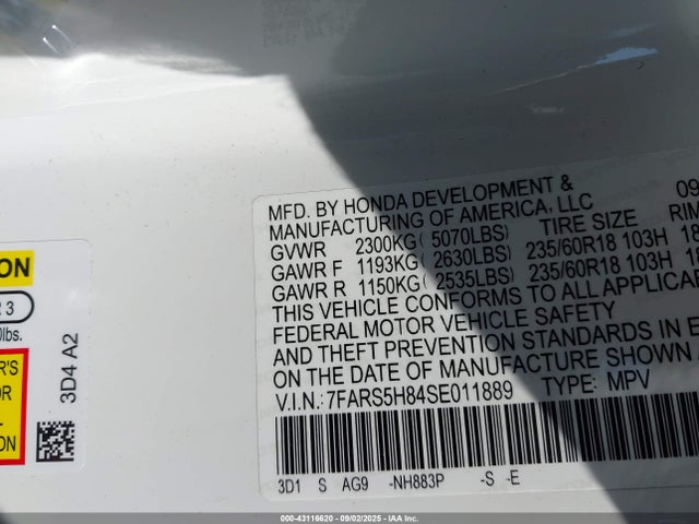 Honda lfc3 2025 7FARS5H84SE011889 Image 9