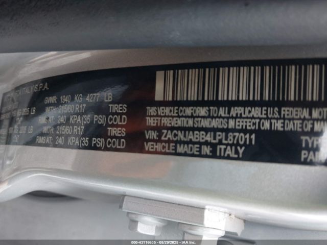 2020 JEEP RENEGADE ZACNJABB4LPL87011 Photo 8