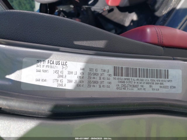 2017 DODGE DURANGO 1C4SDJCT9HC860837 Photo 8