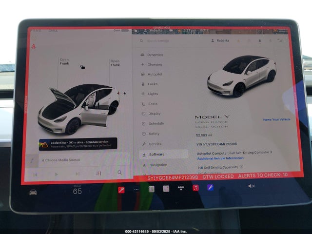 2021 TESLA MODEL Y 5YJYGDEE4MF212398 Photo 6