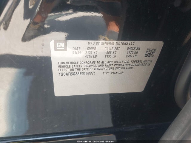 2014 CADILLAC CTS 1G6AR5S38E0158871 Photo 8