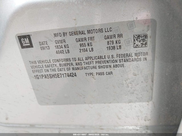 1G1PA5SH5E7174424 Chevrolet luw