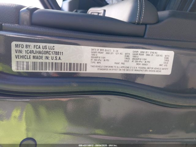 2024 JEEP GRAND CHEROKEE 1C4RJHAG0RC178811 Photo 8