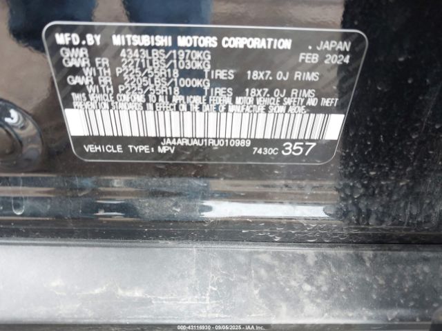 2024 MITSUBISHI OUTLANDER SPORT JA4ARUAU1RU010989 Photo 8