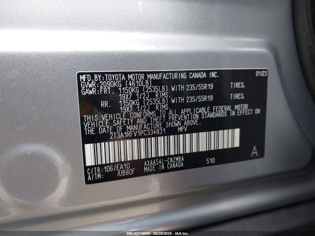 Toyota a25a-fks 2023 2T3A1RFV1PC334831 Image 9