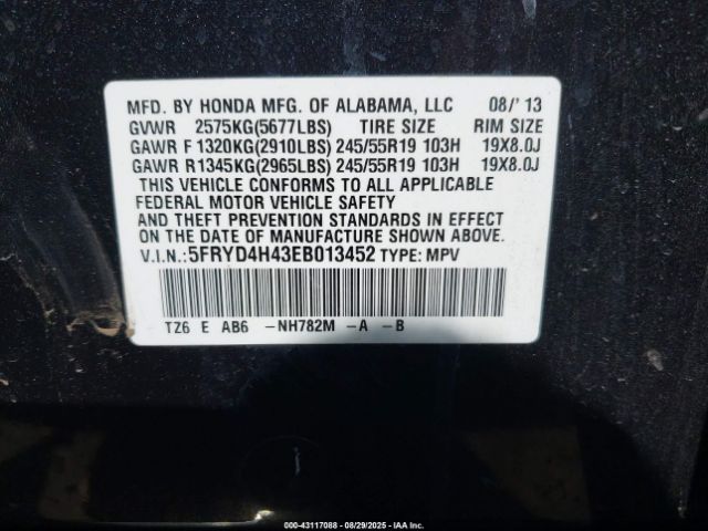 2014 ACURA MDX 5FRYD4H43EB013452 Photo 8