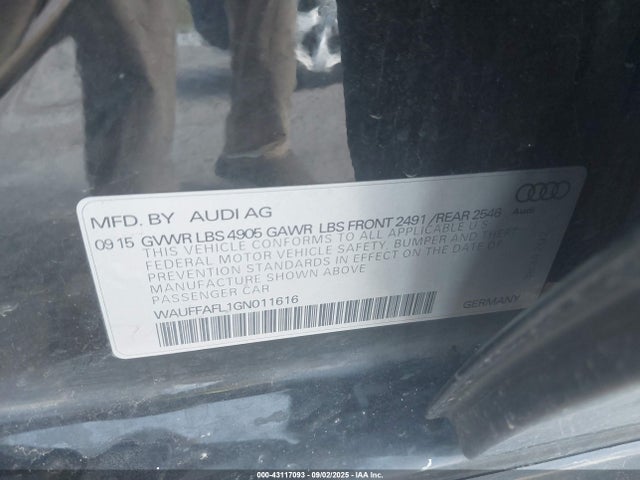 2016 AUDI A4 WAUFFAFL1GN011616 Photo 8