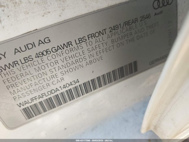 2013 AUDI A4 WAUFFAFL0DA140434 Photo 8