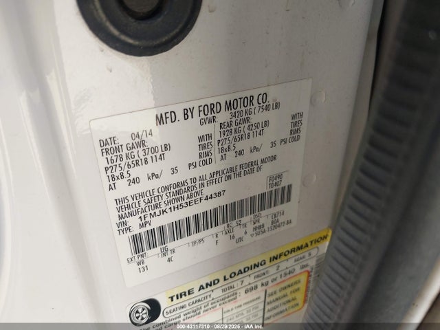 1FMJK1H53EEF44387 Ford 2014