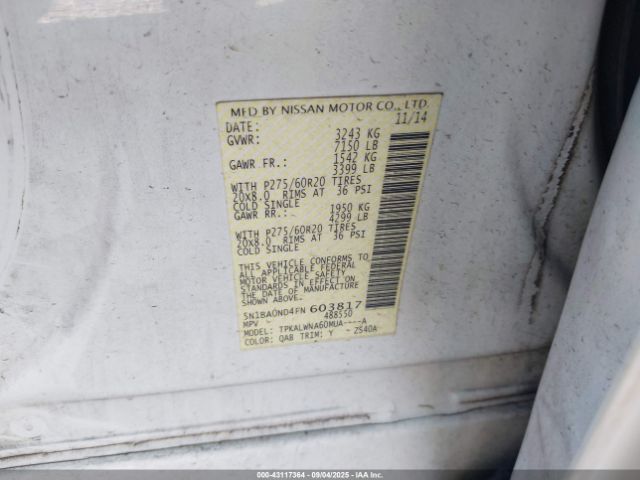 2015 NISSAN ARMADA 5N1BA0ND4FN603817 Photo 8