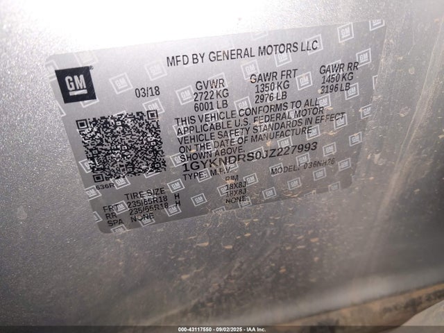 2018 CADILLAC XT5 1GYKNDRS0JZ227993 Photo 8