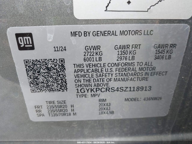 2025 CADILLAC XT6 1GYKPCRS4SZ118913 Photo 8