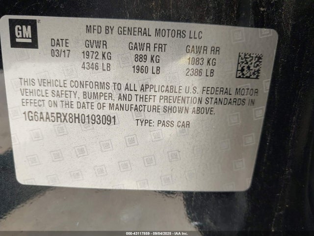 2017 CADILLAC ATS 1G6AA5RX8H0193091 Photo 8