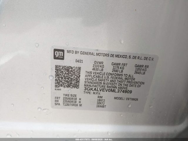 2021 GMC TERRAIN 3GKALVEV0ML374909 Photo 8